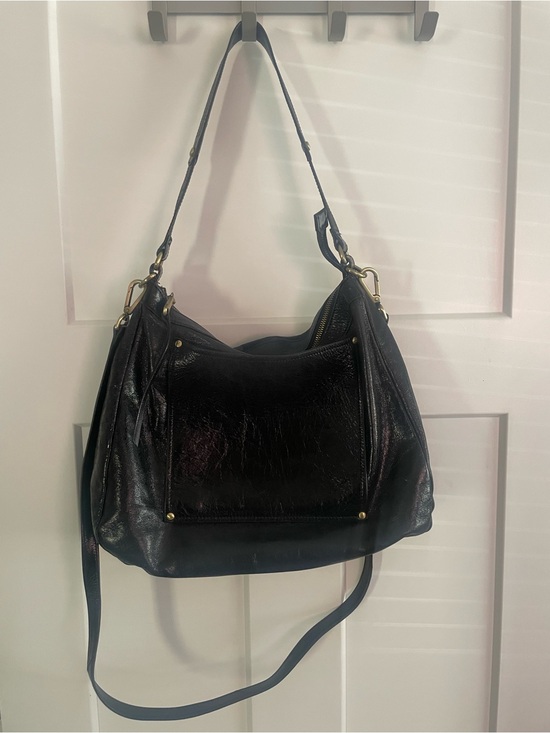 HOBO Handbags - HOBO Black Leather Hobo Shoulder Bag with Brass Hardware